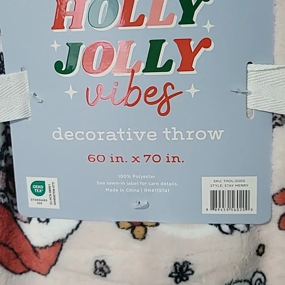 🎄 Holly Jolly Vibes Santa Claus Throw Blanket 🎅